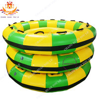 Bateau pneumatique pour rafting aquatique, pour parcs aquatiques et rivières, couleur personnalisée, matériau PVC, 2-4 passagers, usage commercial