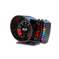 3,5-Zoll-OBD2+GPS-HUD mit Gestensteuerung, 13-Farben-Ambientebeleuchtung, Turbodruckanzeige, automatischer Dimmfunktion und DTC-Lesegerät für Autos