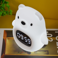 Réveil lumineux numérique avec lampe de nuit LED colorée Réveil de table pour enfants avec lampe de nuit Décoration intérieure intelligente