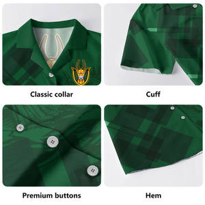 Chemise à manches courtes boutonnée pour homme avec impression intégrale des Springboks d'Afrique du Sud, pour les courageux, parfaite pour les fans de sport - Product Image 3