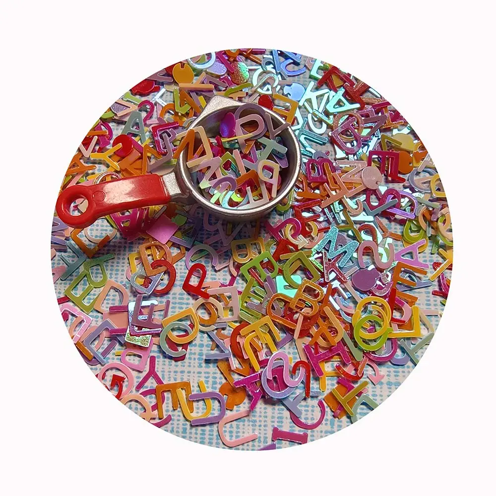 Mix lettere alfabeto Confetti Glitter paillettes per artigianato fai da te decorazioni per Nail Art resina gioielli che fanno materiale