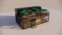 Conteneur d'expédition modulaire restaurant maison modulaire centre commercial café bar 40ft conteneur