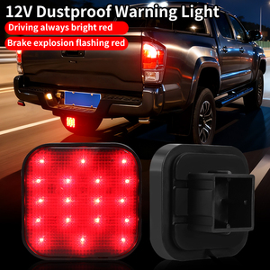 1 unidad Luz trasera LED de freno/posición de 15 LED roja para remolque, camión, SUV, cubierta de receptor de enganche de remolque - Product Image 3