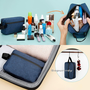 Custom Logo Lightweight <b>Cosmetic</b> Portable Large Capacity Zipper Canvas <b>Travel</b> <b>Bag</b> Hanging <b>Cosmetic</b> Organizer Makeup <b>Bag</b> - Product Image 6