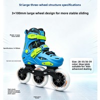 Patins à roulettes en polyuréthane à une roue pour enfants, patins de vitesse professionnels réglables pour débutants, garçons et filles