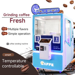 Distributeur automatique de café en grains à écran tactile à vendre Distributeur automatique de café instantané Fenêtre avec système de paiement par pièces - Product Image 4