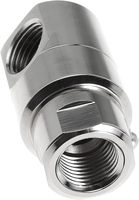 Super Enrouleur de Tuyau de Nettoyage Haute Pression Pivotant, Raccord Rotatif en Acier Inoxydable 90 Degrés Femelle-Femelle 1/2''