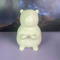 Figurine de Capybara en résine pour peinture fluide, 18 cm, pour artisanat DIY, sculpture, cadeau d'affaires décoratif, vente en gros