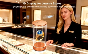Nueva Vitrina Transparente Holográfica Cilíndrica de 5.5, 7 y 21.5 Pulgadas con Proyección 3D, Interacción IA y Pantalla Publicitaria Holográfica 3D - Product Image 2