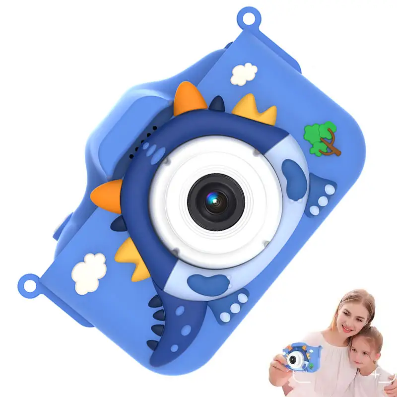 Foto-Spielzeug niedlich 2.0 Zoll Ips-Cartoons HD Bildschirm neues Design Kamera Spiel Kinder Digital blau Kind Kamera Geschenke für 4-8-Jährige Mädchen