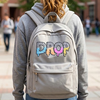 Patch brodé personnalisé en sequins, applique lettre en feutre écologique thermocollante avec support en résine pour vêtements
