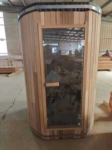 1 شخص مربع هيملوك/أرز ساونا في الهواء الطلق غرفة ساونا بالبخار ساونا مكعب مع سخان هارفيا 6 كيلو واط - Product Image 3