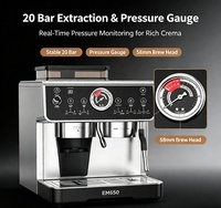 Machine à café électrique multifonctionnelle entièrement automatique avec réservoir à grains intégré de grande capacité, numérique, pour hôtel et extérieur