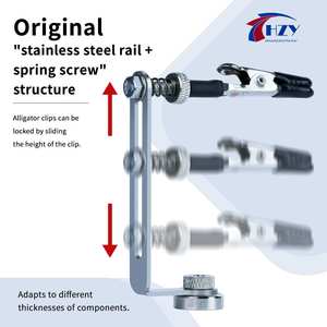 Abrazadera de componente <span class=keywords><strong>PCB</strong></span> HZY, rango de 1-3mm, durabilidad de Metal giratoria de 360 °, adecuada para reparación de teléfonos móviles, fijación de placa base - Product Image 4