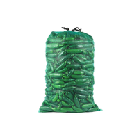 Zak met een trekkoord voor hout, aardappelen, uien, rood, oranje, geel of groen.