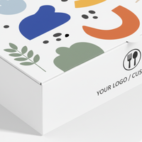 Boîte alimentaire de boulangerie pour retail Boîte d'emballage robuste à rabat avec couvercle à insertion et fond plat