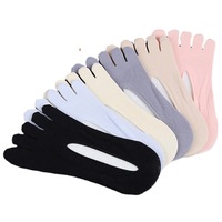 2021 nouveau Design chaussettes dames Silicone pure glace soie mince sans couture drôle pied doigts cinq orteils chaussettes