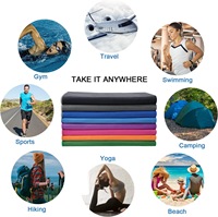 2025 personnalisé couleur unie 200gsm pliable imprimé microfibre daim tissu serviette de plage avec bande élastique