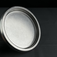 Plateau de boeuf rond à double couche en acier inoxydable durable et élégant pour servir des plats et des assiettes coréens ensembles d'assiettes à dîner