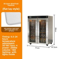 16-50 lagen roestvrijstalen elektrische huishoudelijke slimme besturing fruit & groente biltong beef jerky gedroogde voedingsmiddelen dehydrator machine