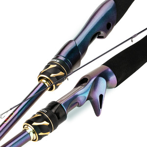 Caña <span class=keywords><strong>de</strong></span> Pescar Kuaimailong Warrior Colorida, Acción M, Lanzamiento Largo, Carbono Extra Duro, 2 Secciones, Mango Recto - Product Image 1