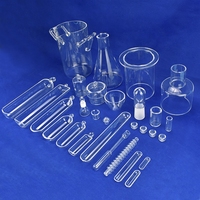 Fiole à fond triple col en silice fondue SiO2 haute pureté HaiChuan JGS2, transparente, 400 Mesh (38m), pour usage en laboratoire semi-conducteur, tolérance aux acides