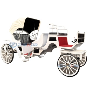 New Large Style ZHENDA Xuchang Sightseeing Horse Carriage for Wedding and Special Transportation 6 Persons Solid <b>Rubber</b> Tires - Product Image 2
