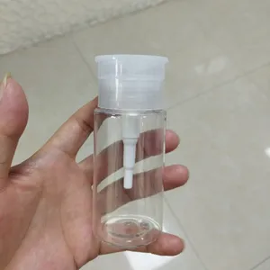 11CM100/120/150ml plastik PET makyaj çıkarıcı pompa şişesi temizleyici su tırnak cilası yağı basın makyaj ruj sıvı şişe