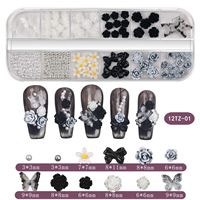 3D Fleur Nail Art Résine 5D Fleur Nail Art Charmes Kawai Nail Art Fleur pour DIY Manucure