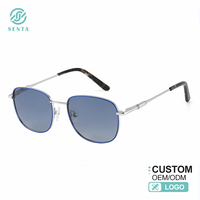 Lunettes de soleil métalliques SENTA de style classique rétro, forme carrée, design de luxe, unisexe, protection UV400