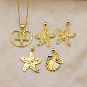 Nouveau Collier Pendentif Tendance en Gros pour l'Été, Thème Plage et Océan : Conque, Escargot de Mer, Étoile de Mer, Palourde, Pieuvre - Product Image 4
