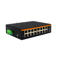 Commutateur Ethernet industriel 16 ports Fast Ethernet DC12-57V double alimentation large plage de température -40-85°C pour l'automatisation