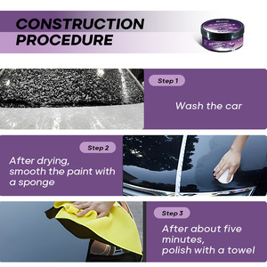 Cire de voiture écologique, protection rapide de la peinture automobile, cire céramique solide, cire de carnauba, silicone doux, polissage de voiture, cire de voiture cristalline - Product Image 5