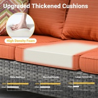 Hot Seller Rattan Sofa Sessel Patio Garten Sets Gartenmöbel Set Terrasse Balkon Hinterhof Outdoor Living Seating Group