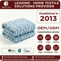 Couverture en sherpa et jacquard à carreaux doux de style moderne pour femme Orvetex, idéale pour l'hiver