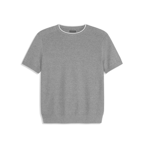 Custom Knit Short Sleeve <b>Pullover</b> <b>Sweater</b> for Men Seamless Design Premium Cotton Viscose Blend Quick Dry Anti-Shrink Features - Product Image 1