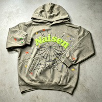 OEM Üretici Özel %100 Pamuk Vintage Asit Yıkama Sıçramalı Grafiti Harfli 450gsm Kapüşonlu Sweatshirt Y2K Günlük Erkekler İçin Kapüşonlu Sweatshirt