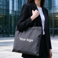 Sac fourre-tout en toile avec logo personnalisé, sac de shopping réutilisable en coton, sac imprimé pour les événements promotionnels, les courses et l'usage quotidien