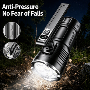 <span class=keywords><strong>Torcia</strong></span> LED Portatile in Alluminio 10000LM con Display Digitale Impermeabile per Campeggio Emergenza Escursionismo - Product Image 2