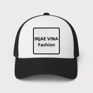 Sombrero de camionero de sarga de algodón de 5 paneles con borde curvo estructurado y logotipo de parche bordado personalizado Unisex, parte trasera de malla transpirable para deportes - Product Image 1