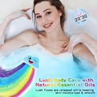 OEM bombe de bain biologique pour enfants faite à la main nuage pétillant arc-en-ciel bombe de bain pour enfants ensemble personnalisé de bombe de bain pour enfants