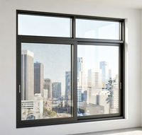 Fenêtre coulissante de luxe en aluminium à grande ouverture, style personnalisé pour balcon de villa