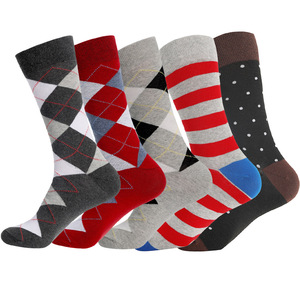 Classic Men's Dress <strong>Socks</strong> Diamond Moisture-wicking Argyle Stripes Business Casual Dot Suit <strong>Socks</strong> <strong>for</strong> <strong>Wedding</strong> - Product Image 1