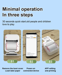 Impresora de bolsillo portátil de alta calidad, múltiples fuentes/Emojis/etiqueta adhesiva de imagen, Impresión de organización del hogar, Mini Impresora usada - Product Image 4