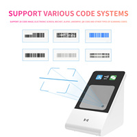 Lecteur de codes-barres omnidirectionnel MJ-370 Symcode pour supermarché, scanner de codes QR Alipay, scanner de codes-barres de bureau avec port USB
