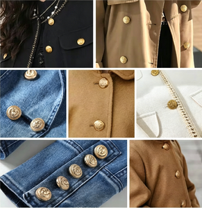 กระดุมโลหะผสมสังกะสีสีทองแบบใหม่ปี 2026 ดีไซน์ตามสั่ง กระดุมเย็บผ้า กระดุมแบบมีก้าน สำหรับเสื้อผ้า - Product Image 6
