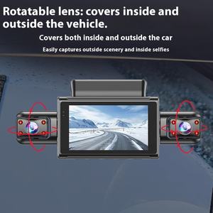 Dash <span class=keywords><strong>Cam</strong></span> DVR per Auto di Alta Gamma 1080P HD con Schermo da 3.0\", Angolo di 170°, Modello Privato a 4 Obiettivi, Registratore con Visione Notturna, Immagine Retromarcia, MicroSD - Product Image 3