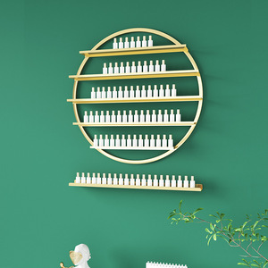 2025 Custom Modern Stainless Steel <b>Nail</b> Polish Display Station Makeup Wall Hangers Cosmetics Shelves Living Room Retail Store MK - Product Image 1