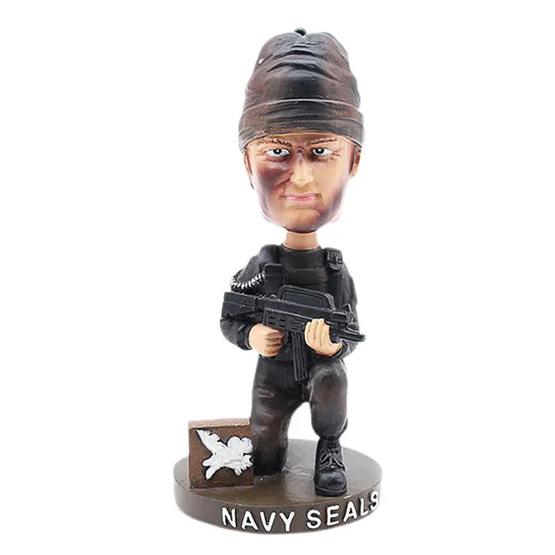 Bobblehead de selos da marinha personalizados por atacado, figuras de brinquedo bobblehead, bobbleheads por atacado