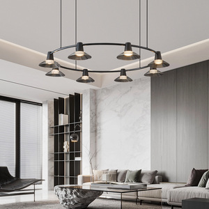 Italian Designer All-Copper Chandelier for Living Dining Bedroom Minimalist Modern Luxury Pendant Light Elegant Simple Circular - Product Image 1